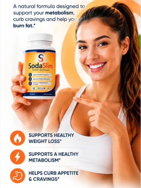 Happy customer holding a bottle of Soda Slim